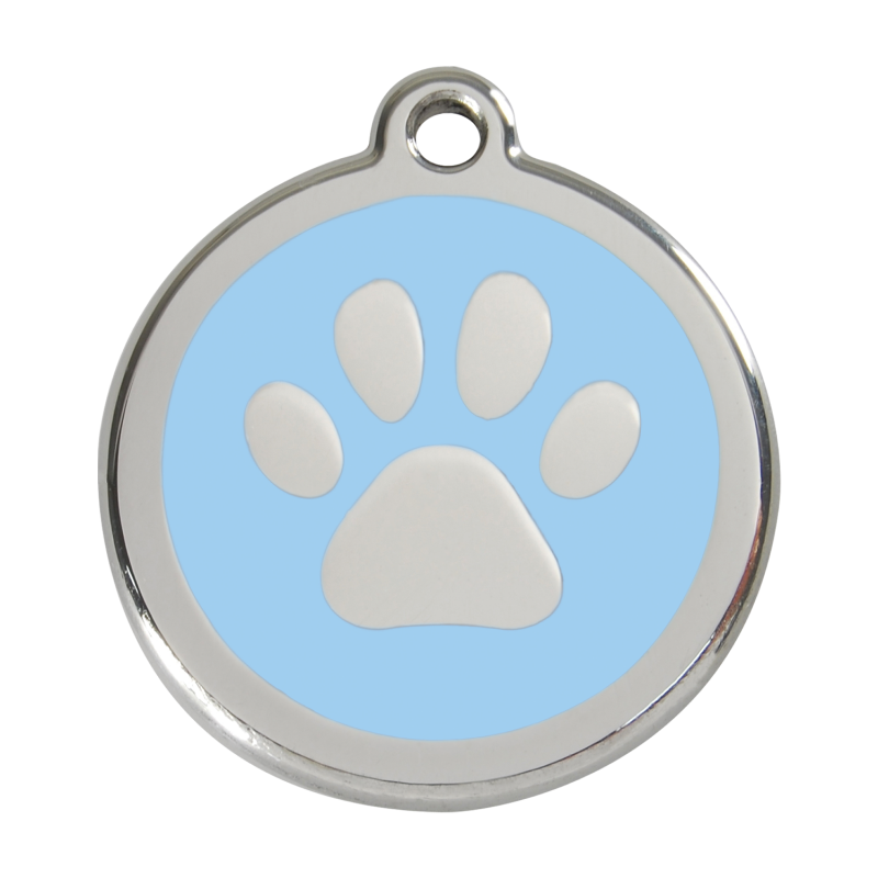 accessoires pour chiens : médaille pour chat bleue